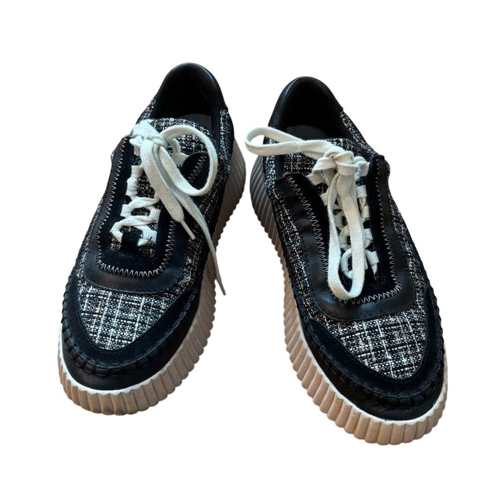 Dolce Vita Dolen Platform Sneakers Women's US 9 Black Tweed Fall Casual